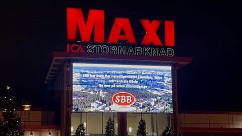 ICA Maxi-skylten Gävle - Gästriklands största reklamplats