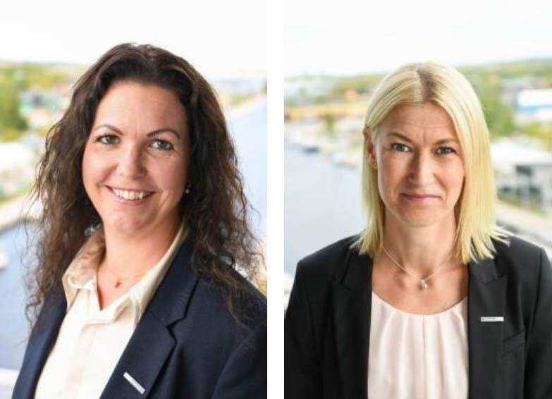 Petra Carlbaum och Maria Engvall från Danske Bank.