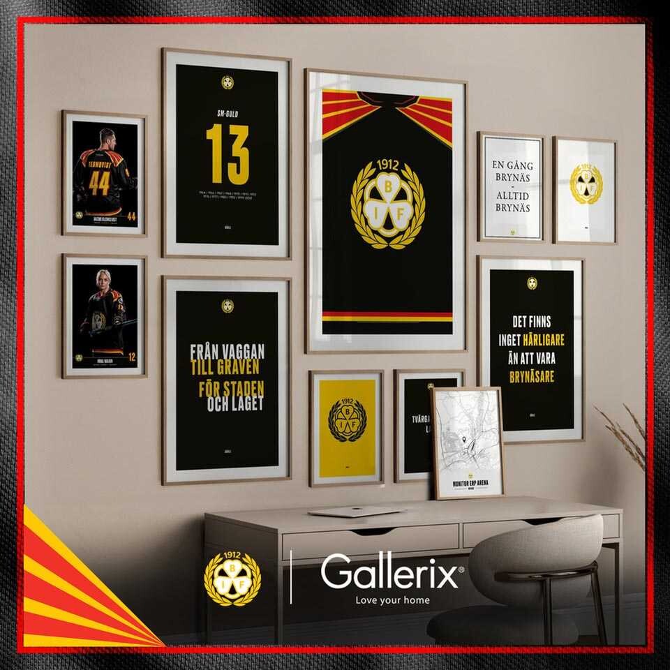 Brynäs IF och Gallerix lanserar exklusiv posterbutik för fans och supportrar.