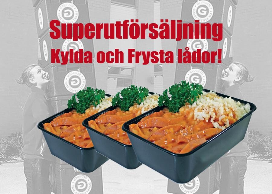 Superutförsäljning av kylda och frysta lådor