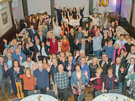 Glasmästare Merre firade 50 år på Templet