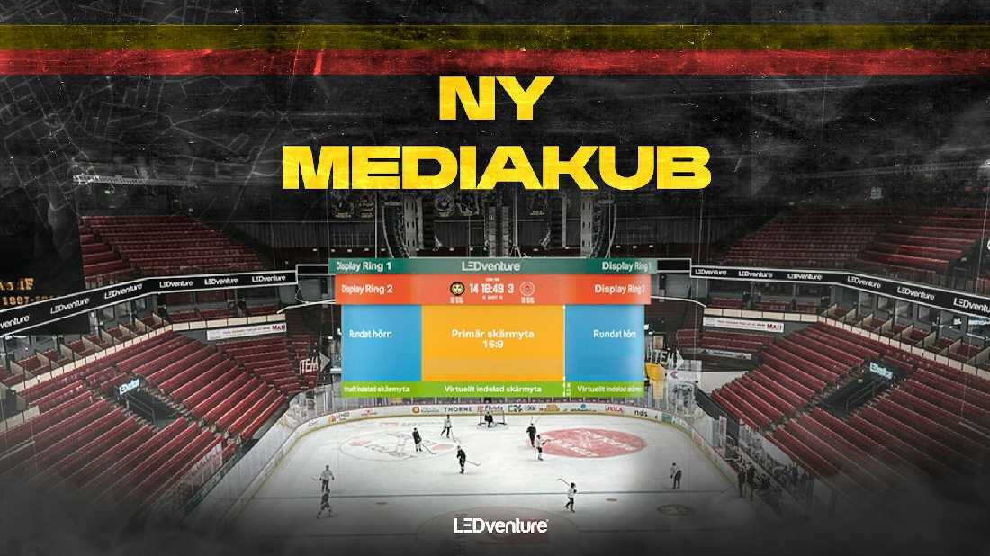 Brynäs IF satsar på arenaupplevelsen – ny LED- och mediakub inför säsongspremiären.