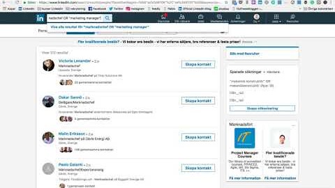 Avancerad sökning på Linkedin
